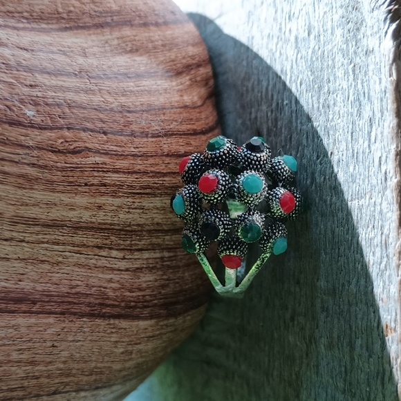 Art Deco Style Ring Multi Color - Picture 4 of 10